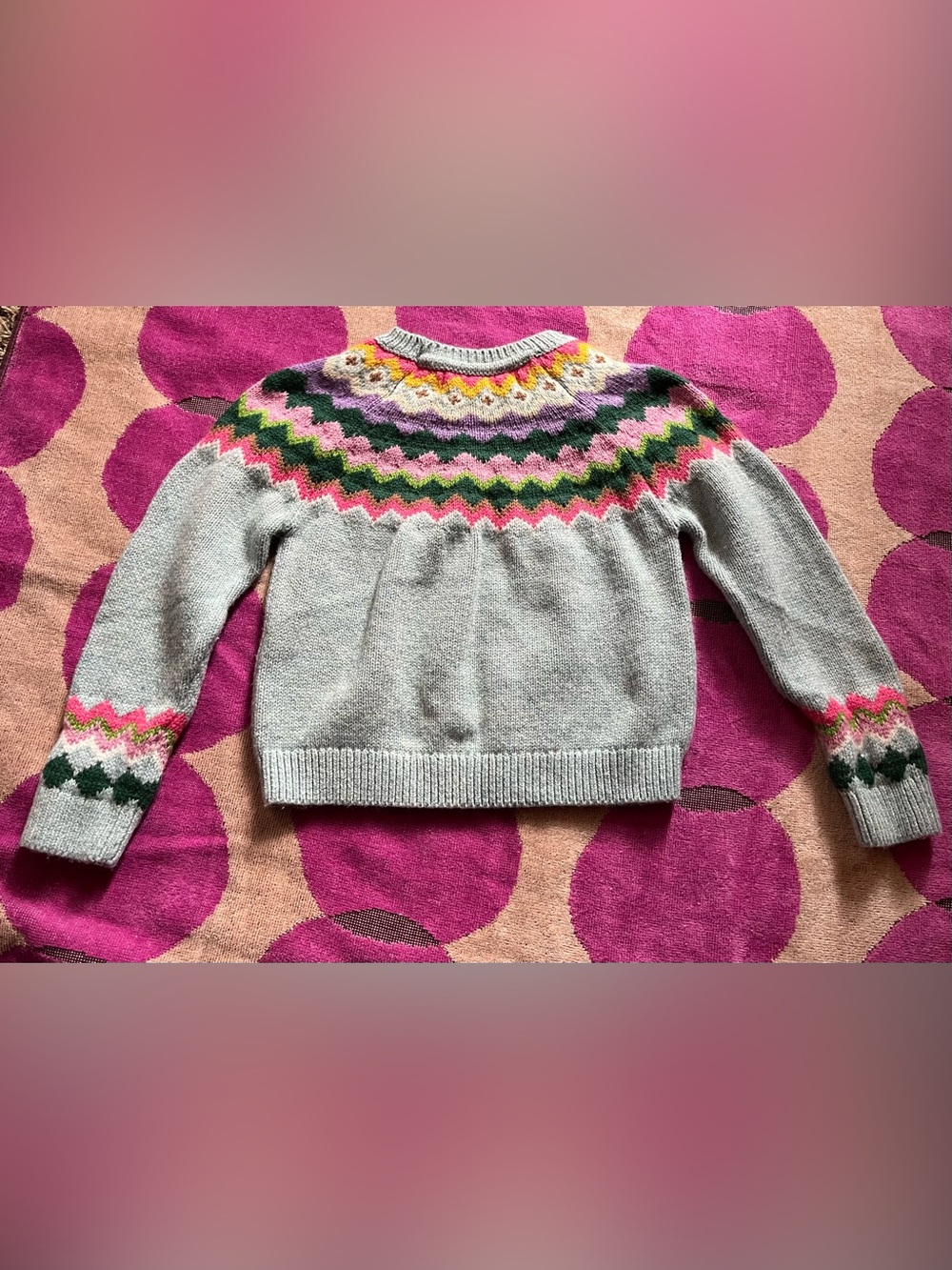 3-4Y Mini Boden Millie Macintosh Eleanor Fair Isle Sweater - Picture 4 of 13